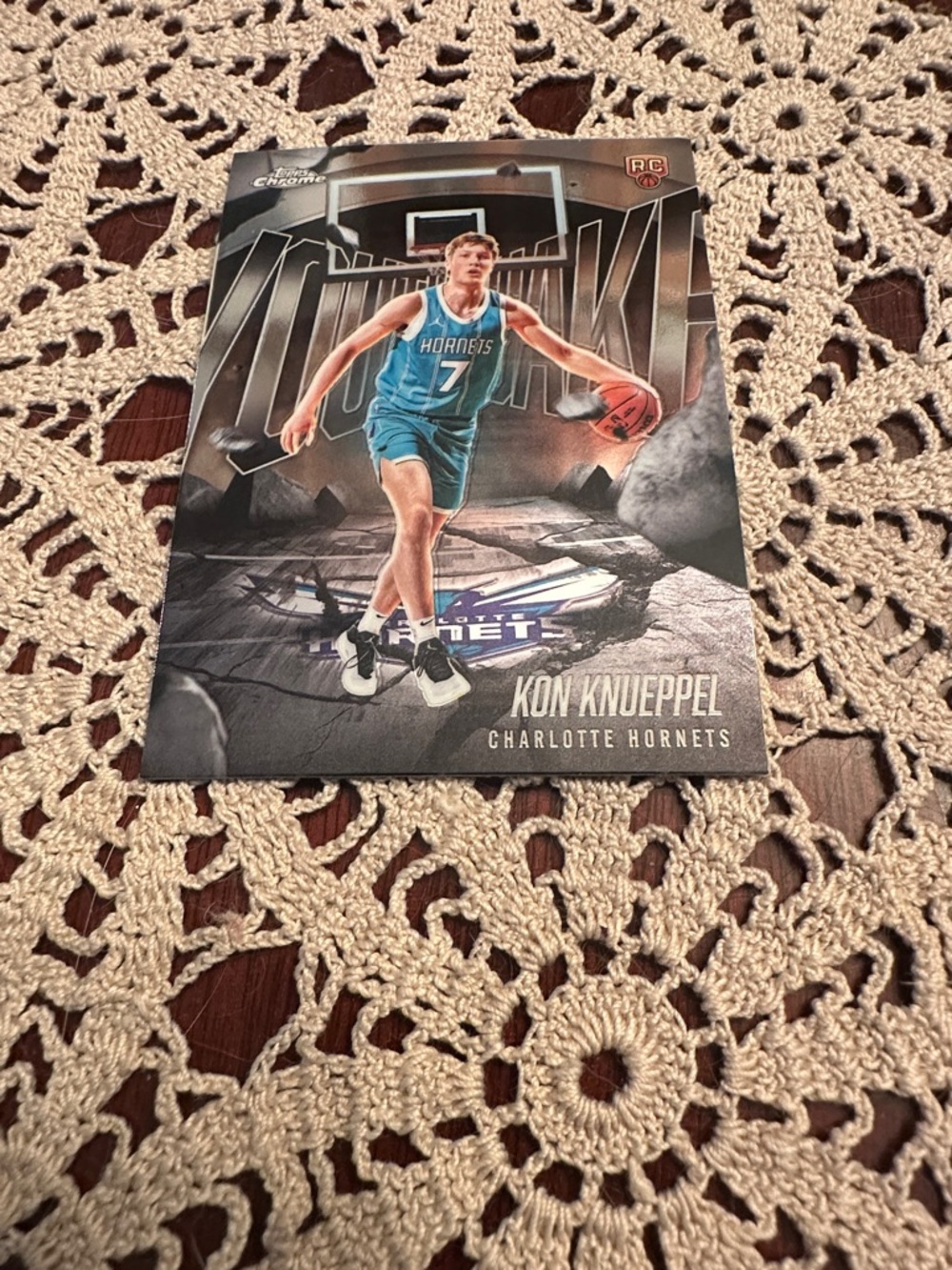 Topps Charlotte Hornets Blue Basketball Card - Kon Knuppel